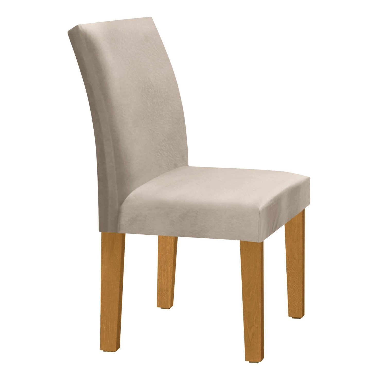 Kit 2 Cadeiras Estofadas Espanha Espresso Móveis Cinamomo/ Bege