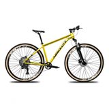 Bicicleta Aro 29 Absolute Nero 5 12v Garfo Trava No Guidão Freios Hidráulicos Com Pneu Faixa Amarelo Tam 19