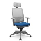 Cadeira Brizza Presidente Grafite Azul