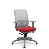 Cadeira Brizza Presidente Grafite Vermelho S/apoio