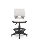 Cadeira Beezi Caixa Assento Vinil Branco Standard