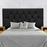 Cabeceira Para Cama Box Estofada King 195 Cm Suede Madri Preto