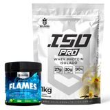 Kit: Whey Protein Isolado Iso Pro 1kg + Pré-treino Flames - Soldiers Nutrition Baunilha