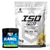 Kit: Whey Protein Isolado Iso Pro 1kg + Pré-treino Flames - Soldiers Nutrition Baunilha
