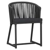 Cadeira De Jantar Noronha Alumínio Preta E11 Trama Original Preto