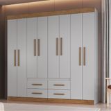 Guarda Roupa Casal 8 Portas 4 Gavetas 100 Mdf Las Vegas Doripel