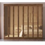 Guarda Roupa Casal Com Vidro Reflecta 8 Portas 100 Mdf Los Angeles Doripel