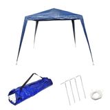 Gazebo Tenda Montável Base 3x3m Bolsa Transporte Azul Sombra