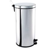 Lixeira Inox 30 Litros Com Pedal E Balde Brinox