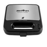 Sanduicheira E Grill Britânia Antiaderente Preta Bgr20 – 127 Volts