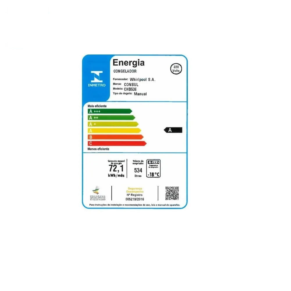 Freezer Horizontal Consul 534 Litros Chb53ebbna - 220 Volts