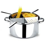 Espagueteira Inox Savoy Com 4 Divisórias 10l - Brinox 1075/200