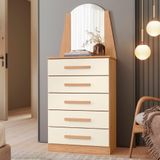 Comoda 5 Gavetas 1 E Roncador Freijo Off White