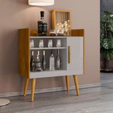 Bancada Aparador Café Com Porta Lincon Nature Off White