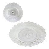 Prato Fundo Vidro Egípcio Transparente Para Jantar Elegante