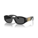 Óculos De Sol Versace Man Black Frame Com Lentes Cinza Escuro 53 Mm