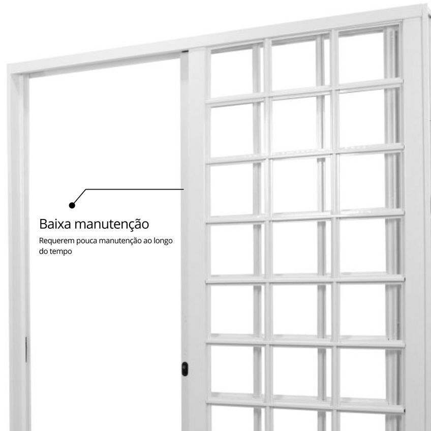 Porta De Aço De Correr 215x160cm Minas Sul Mgm Branco - imagem 2