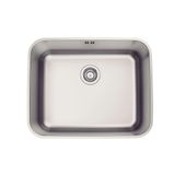 Cuba De Embutir Tramontina Dora 50 Bl R6 Em Aço Inox Acetinado Com Válvula E Escape 50x40 Cm