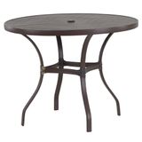 Mesa Com Tampo Ripado Alumínio Para Cozinha Trama Original Marrom