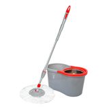 Mop Esfregão Giratório Com Balde E Refil 13l - Rio Home Vermelho