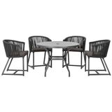 Mesa Com 4 Cadeiras E Noronha Estofado 11 Trama Original Preto