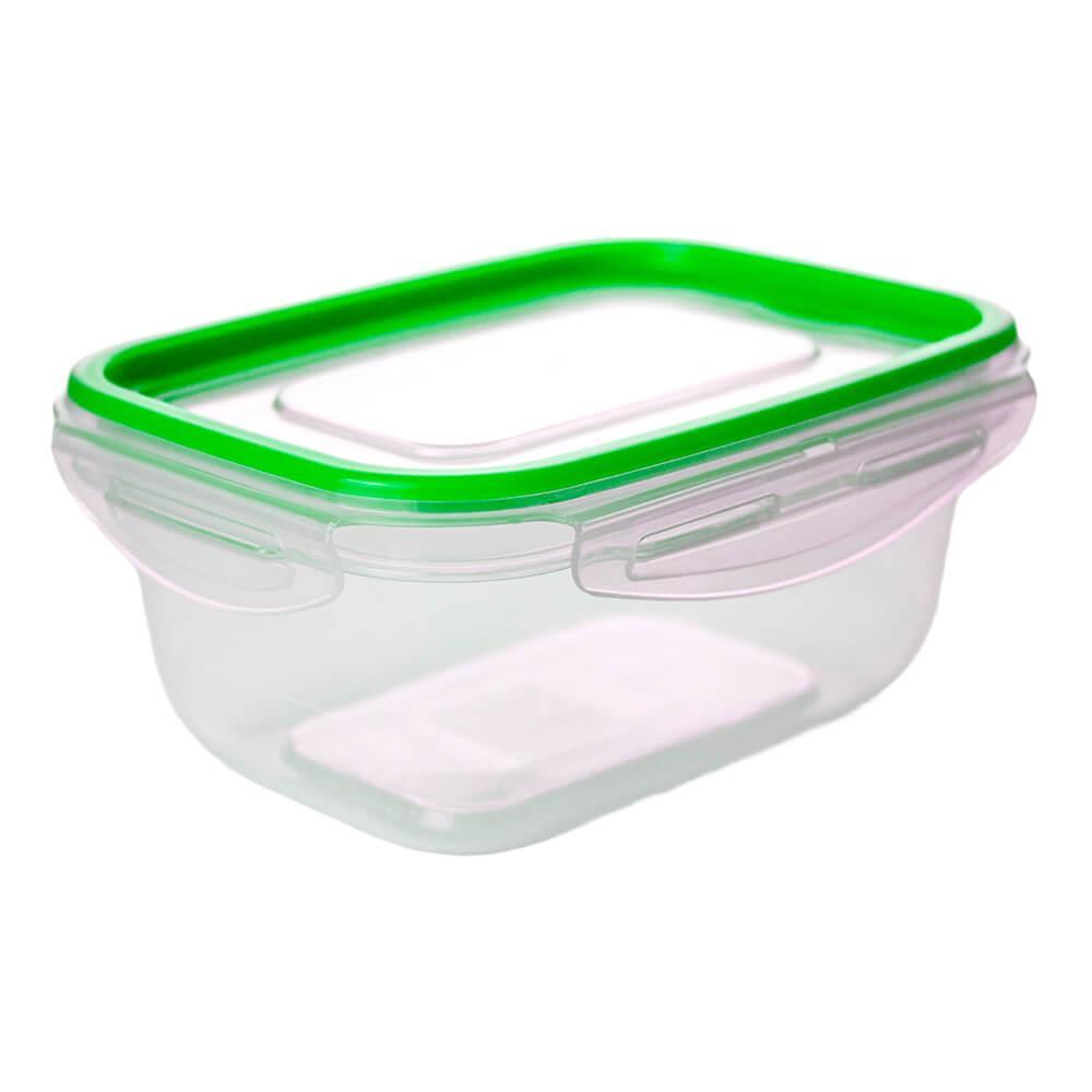 Pote Hermético De Plástico Com Travas Retangular 1l - Tritec 5287-61360 Verde