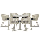Mesa E 6 Cadeiras De Jantar Noronha Fendi E12 Trama Original Rami