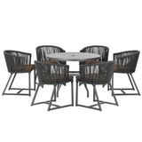 Mesa E 6 Cadeiras E Noronha Preto E9 Trama Original Preto