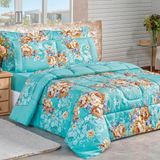 Edredom Queen 200 Fios Dupla Face 3 Peças Naturalle Jasmine