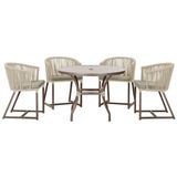 Mesa Com 4 Cadeiras E Noronha Estofado 8 Trama Original Rami