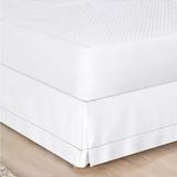 Saia Para Cama Box Queen Ponto Palito Branco