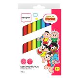 Caneta Esferográfica Turma Da Mônica 0.7mm Tinta Perfumada 10 Unidades Newpen