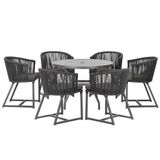 Mesa E 6 Cadeiras E Noronha Preto E11 Trama Original Preto