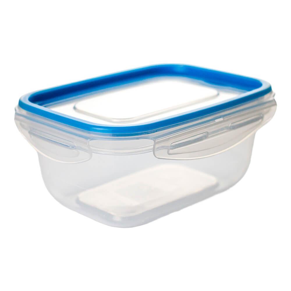 Pote Hermético De Plástico Com Travas Retangular 1l - Tritec 5287-61360 Azul