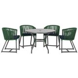 Mesa Com 4 Cadeiras E Noronha Estofado 12 Trama Original Verde