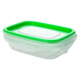 Pote Hermético De Plástico Com Travas Retangular 350ml - Tritec 5285 Verde