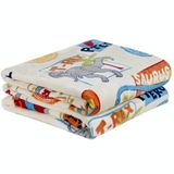Manta Solteiro Infantil Bouti Kids Flannel Microfibra 1 Peça Dino