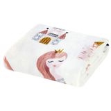 Manta Solteiro Infantil Bouti Kids Flannel Microfibra 1 Peça Little Princess