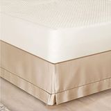Saia Para Cama Box King Ponto Palito Cáqui