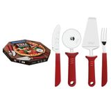 Jogo De Talheres 14 Peças Tramontina Pizza 25099722 Vermelho 25099722