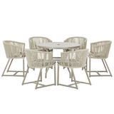 Mesa E 6 Cadeiras De Jantar Noronha Fendi E6 Trama Original Rami