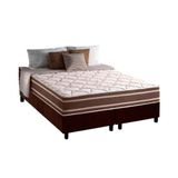 Cama Box Queen: Colchão Molas Masterpocket Ensacadas Duo Sono + Base Crc Suede Brown (158x198)