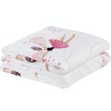 Manta Solteiro Infantil Bouti Kids Flannel Microfibra 1 Peça Bailarina