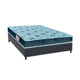 Cama Box Casal: Colchão Espuma D45 Orthoflex Comfortpedic + Base Crc Courano Gray (138x188)