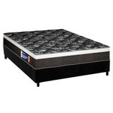 Cama Box Casal: Colchão Espuma D33 Plumatex Selectus + Base Crc Suede Black (138x188)