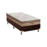 Cama Box Solteiro: Colchão Molas Superpocket Ensacadas Ortobom Celebrita + Base Crc Suede Brown (88x188)