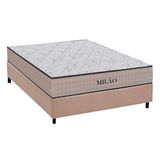 Cama Box Casal: Colchão Espuma D33 Orthoflex Milão + Base Crc Suede Clean (138x188)