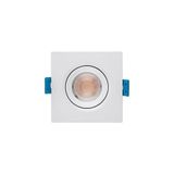 Spot De Led De Embutir Stella Easy Quadrado 3w Bivolt Branco 3000k Luz Amarela
