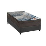 Cama Box Solteiro: Colchão Molas Ensacadas Ortobom Iso + Base Crc Suede Gray (78x188)
