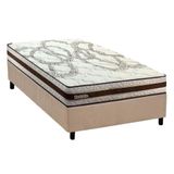 Cama Box Solteiro: Colchão Espuma D45 Paropas Resiste Hotel Douface + Base Crc Suede Clean (78x188)